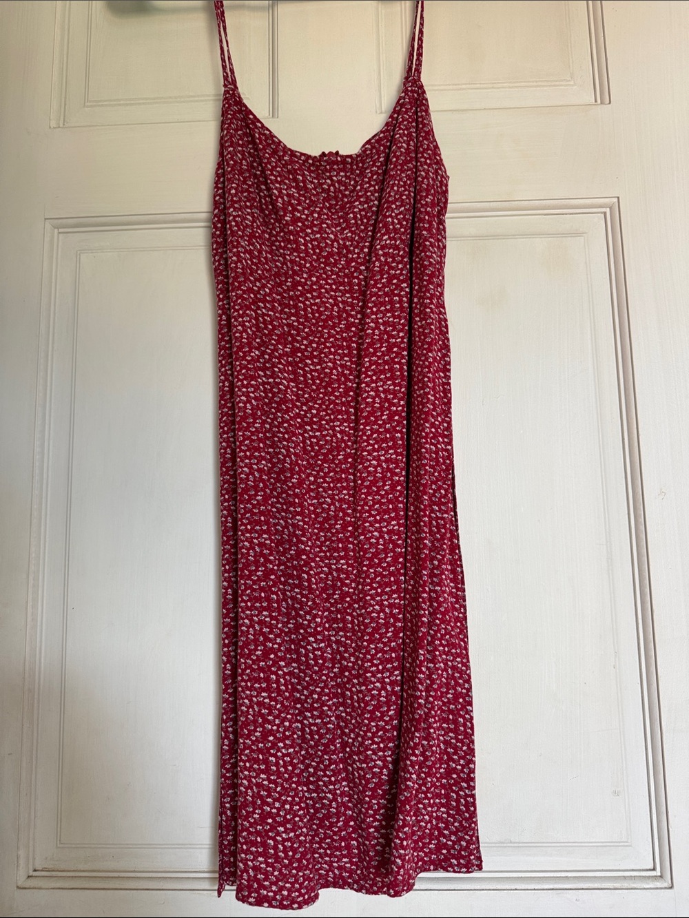 Brandy Melville Red Floral Maxi Slip Skirt